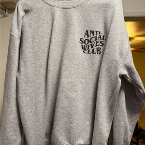 Gray Anti-Social Wives Club Sweater